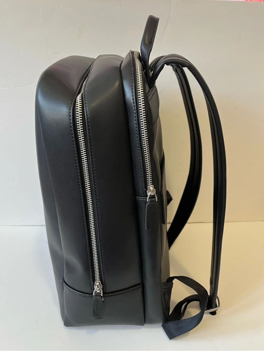 Nex Hawaii Underseat Backpack Black Vegan Leather Laptop Travel